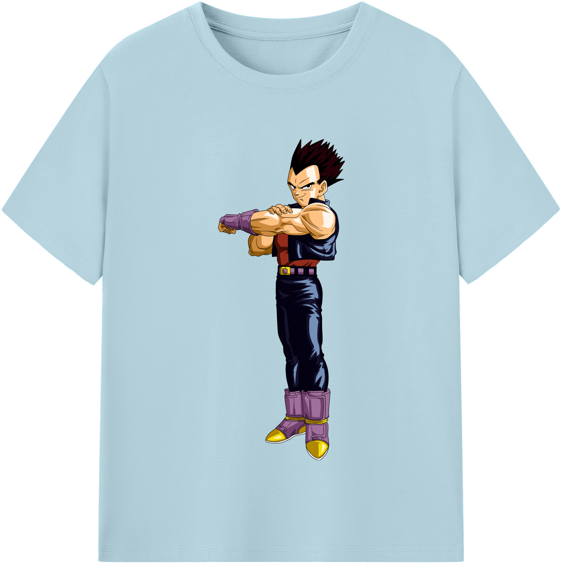 （画像用） ドラゴンボール ベジータ四世（Bejīta Yonsei）DRAGON BALL Vegeta IV 綿100％半袖Tシャツ（フロントプリント）